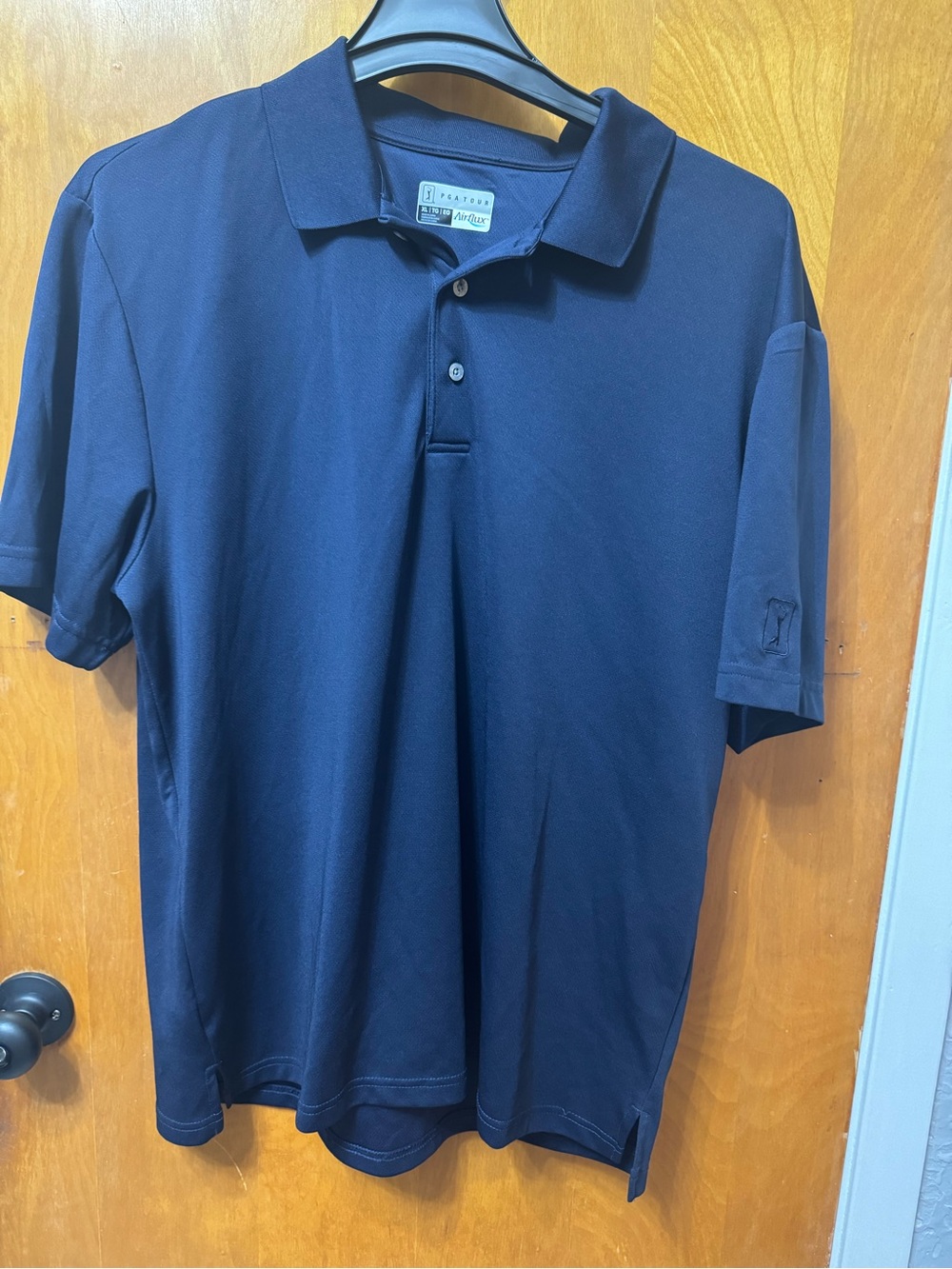 PGA Tour Men’s Navy Blue Short-Sleeve Polo